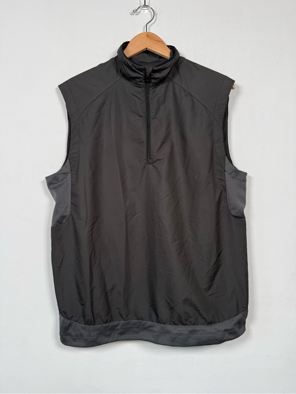 Nike Golf Storm-FIT Windbreaker Vest Men's Medium Gray Mesh Back Full Zip Sz M